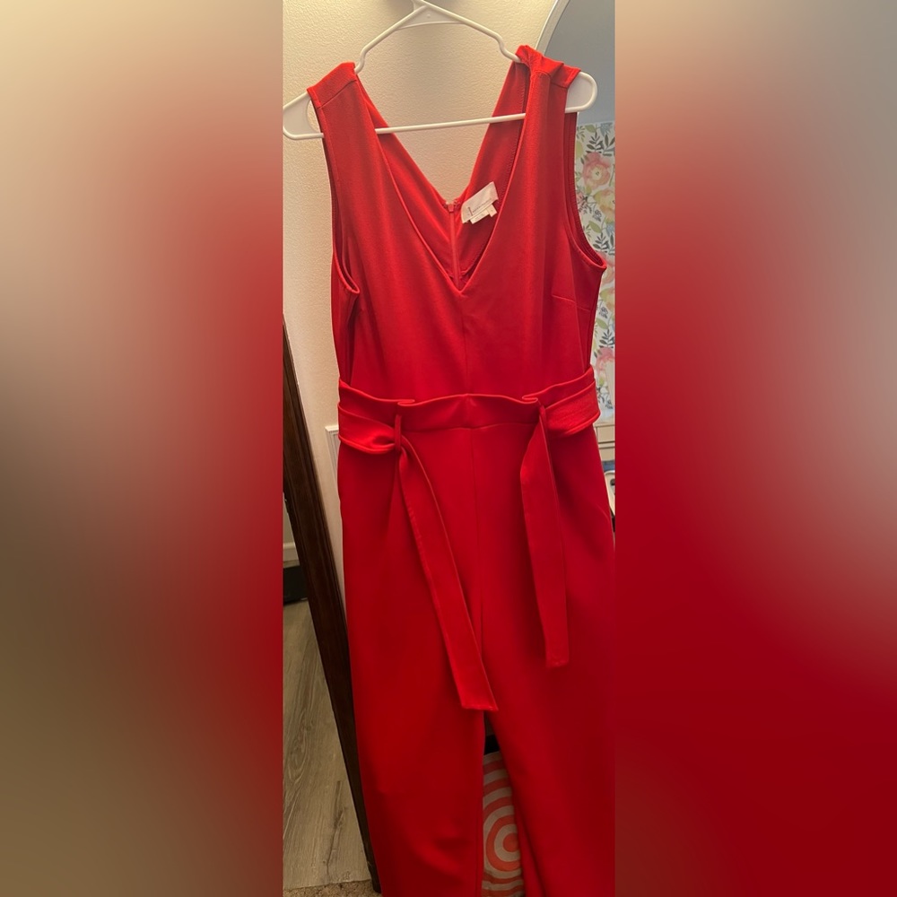 Jumpsuit, red, L, Anthropologie, pristine condition, worn once